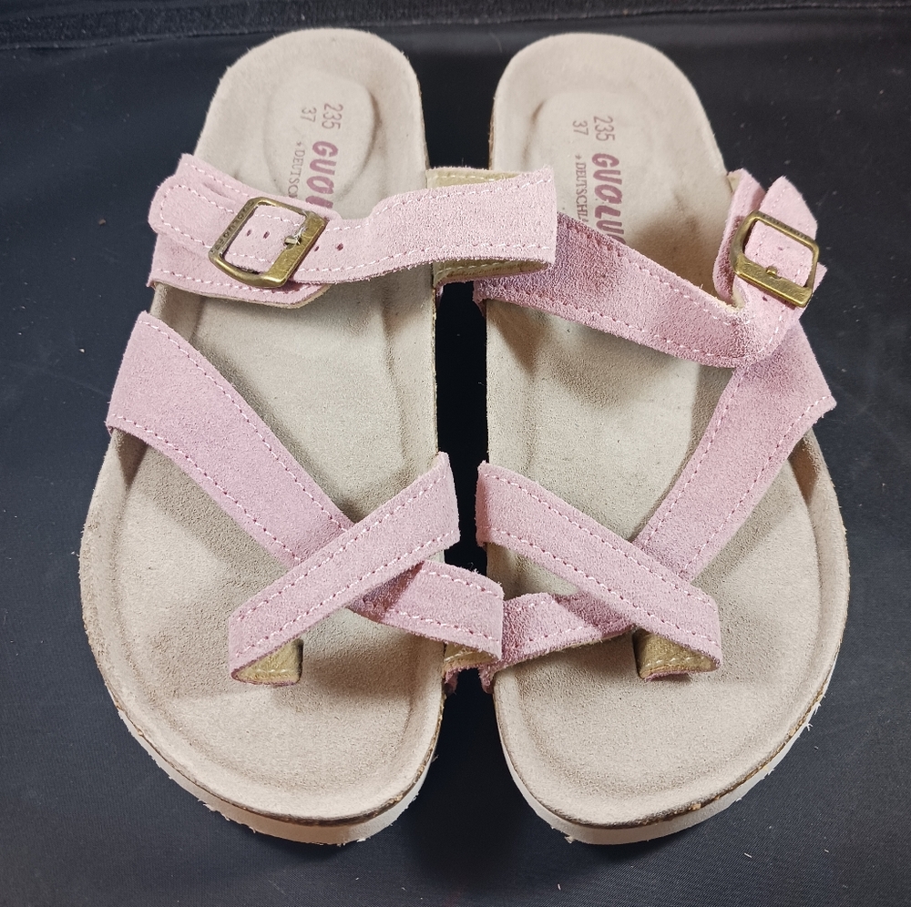 Guoluofei Purple Leather Big kid Sandal Size 37 US size 4